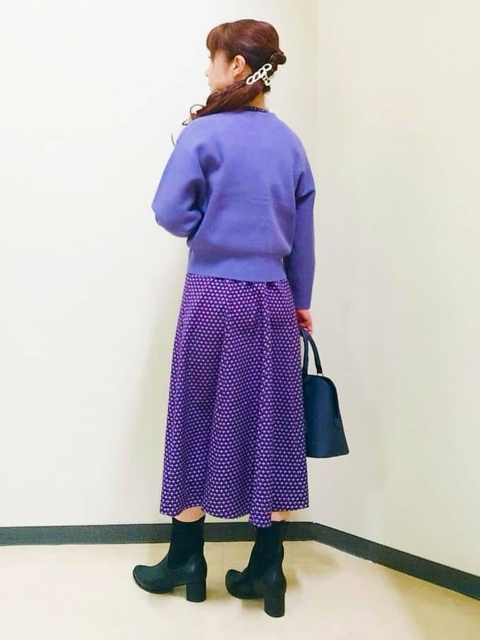 花さんの「Reflect｜【通勤/お出かけ◎】ジオメプリントクラシカルワンピース」を使ったコーディネート
