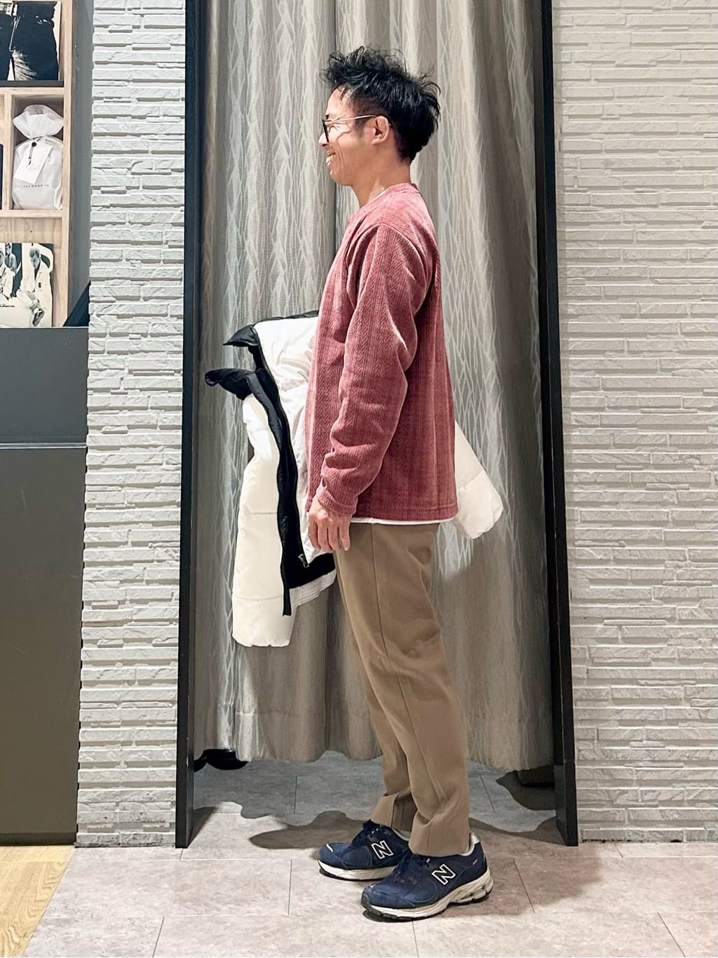 KENJI Iさんの「THE SHOP TK｜【撥水/洗濯機可】寒い季節でも快適 中綿スタンドブルゾン」を使ったコーディネート