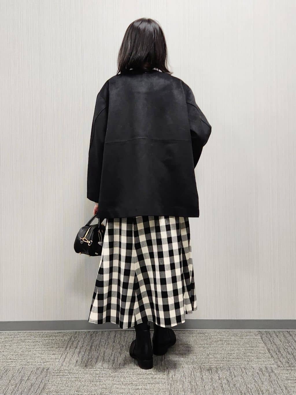 naraさんの「Dessin｜【洗える】ハイネックベロアモールニット」を使ったコーディネート