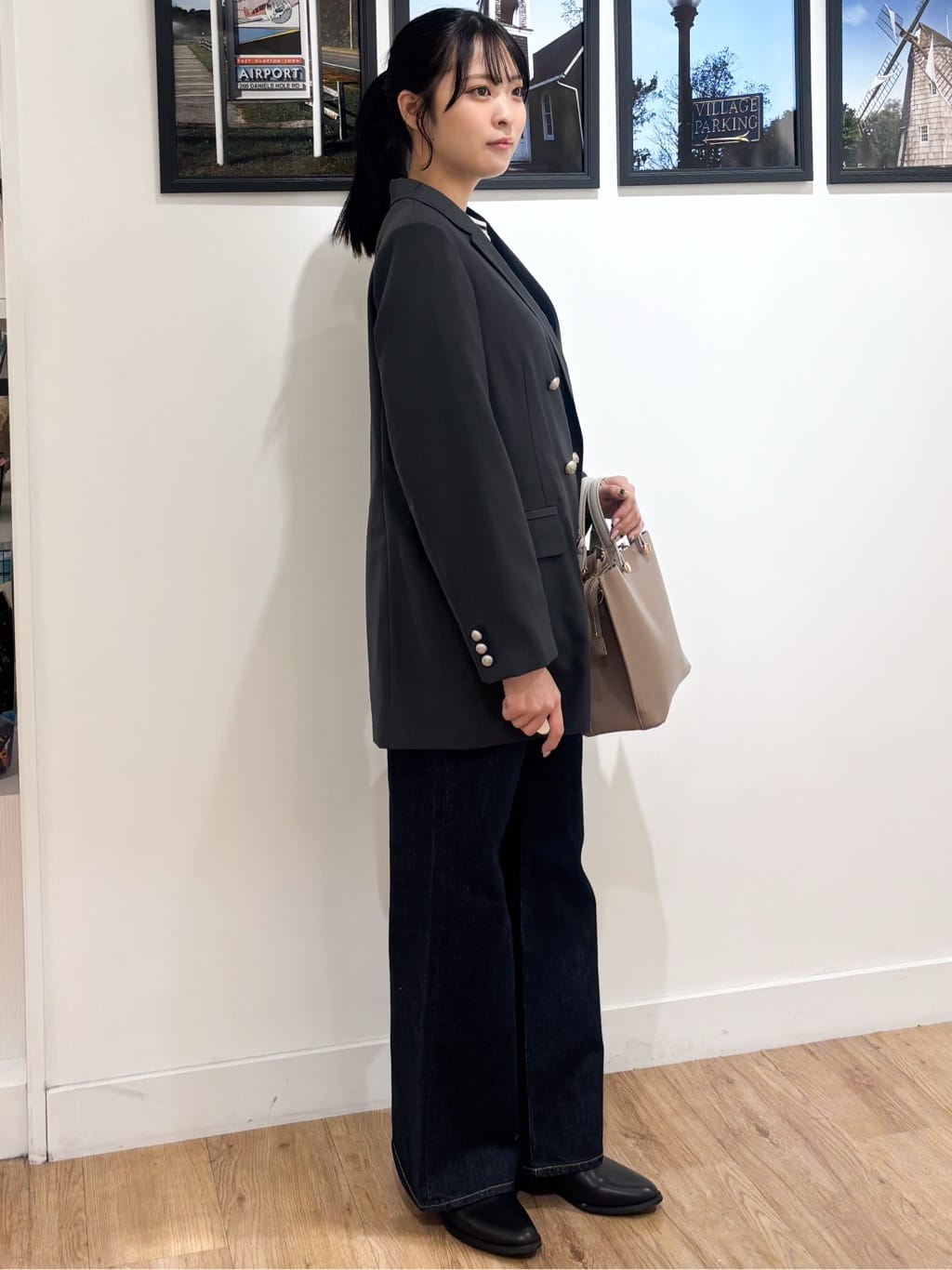 Ririkaさんの「Dessin｜【洗える】シャツテールロングTシャツ」を使ったコーディネート