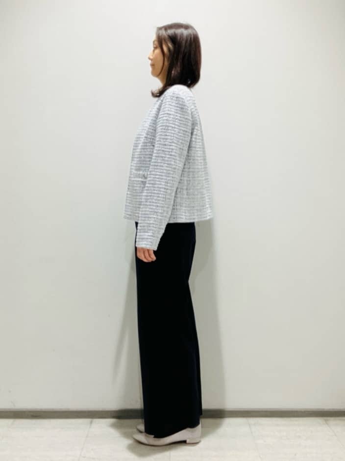 fujiさんの「INDIVI｜【セレモニー／洗える】ミックスツイードライトジャケット」を使ったコーディネート