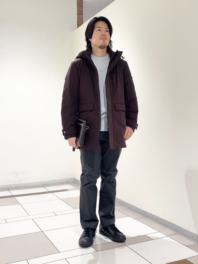 及川さんの「TAKEO KIKUCHI｜【None Of Stress】ストレッチ ダウンブルゾン」を使ったコーディネート