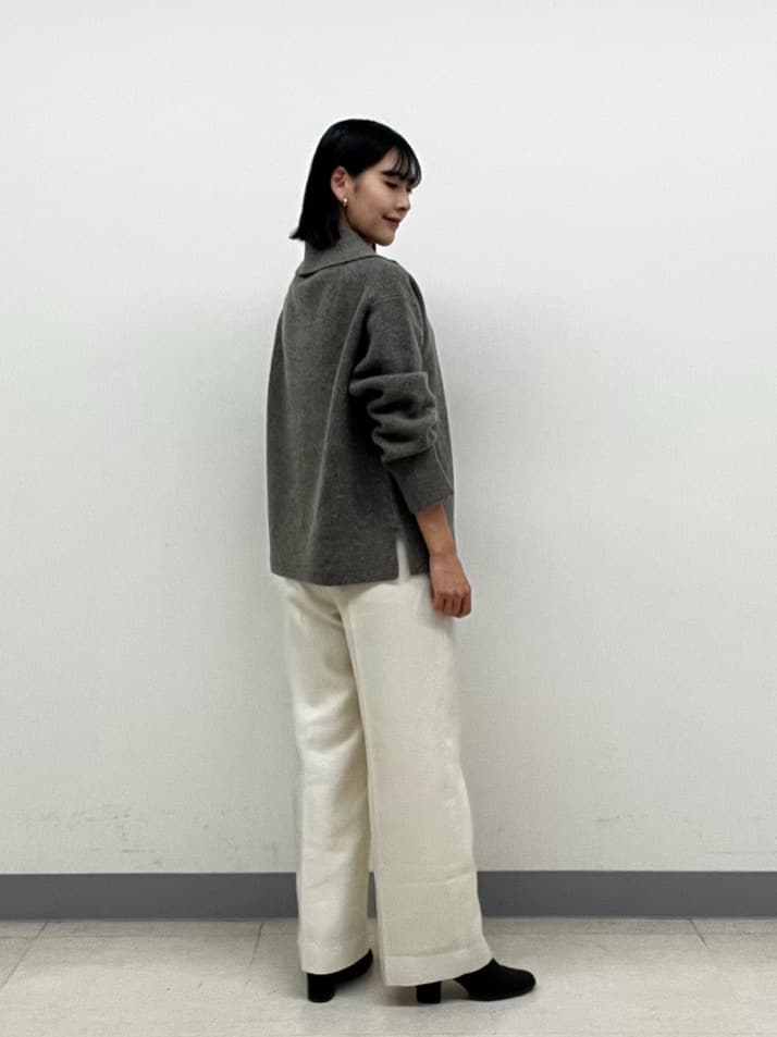 hinanoさんの「INDIVI｜【洗える】カラーネップ ダブルジップカーディガン」を使ったコーディネート