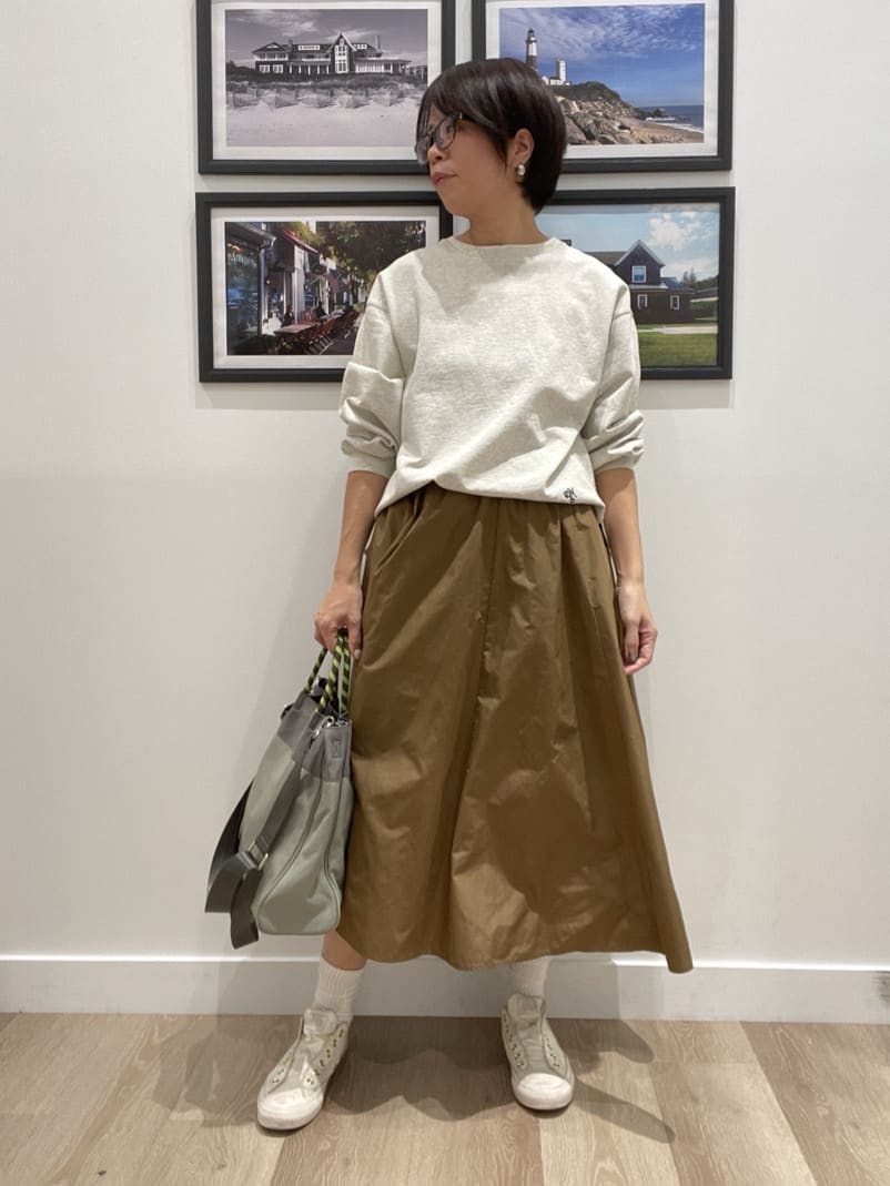 Naoさんの「Dessin｜【360度可愛い・洗える】バックヘンリーカットソー」を使ったコーディネート
