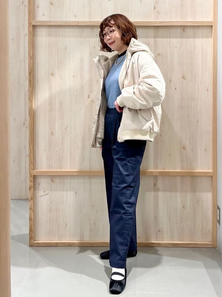 nakoさんの「THE SHOP TK｜【2WAY/洗える】リバーシブル フェイクファーブルゾン」を使ったコーディネート