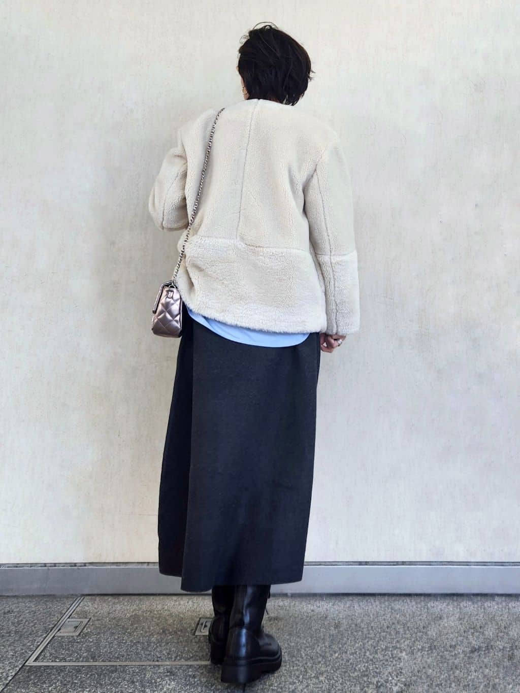 milkyさんの「OPAQUE.CLIP｜サイド編地切替ニットトップス／セットアップ対応【洗濯機OK】」を使ったコーディネート