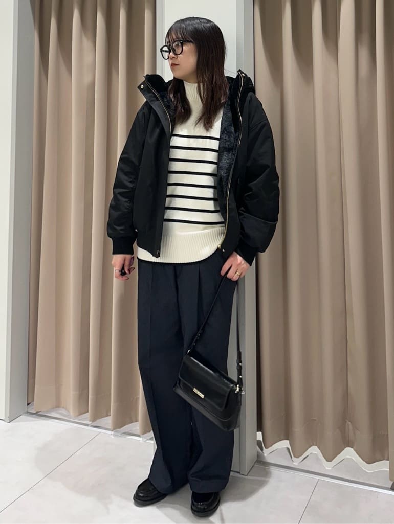 cottonさんの「THE SHOP TK｜【2WAY/洗える】リバーシブル フェイクファーブルゾン」を使ったコーディネート