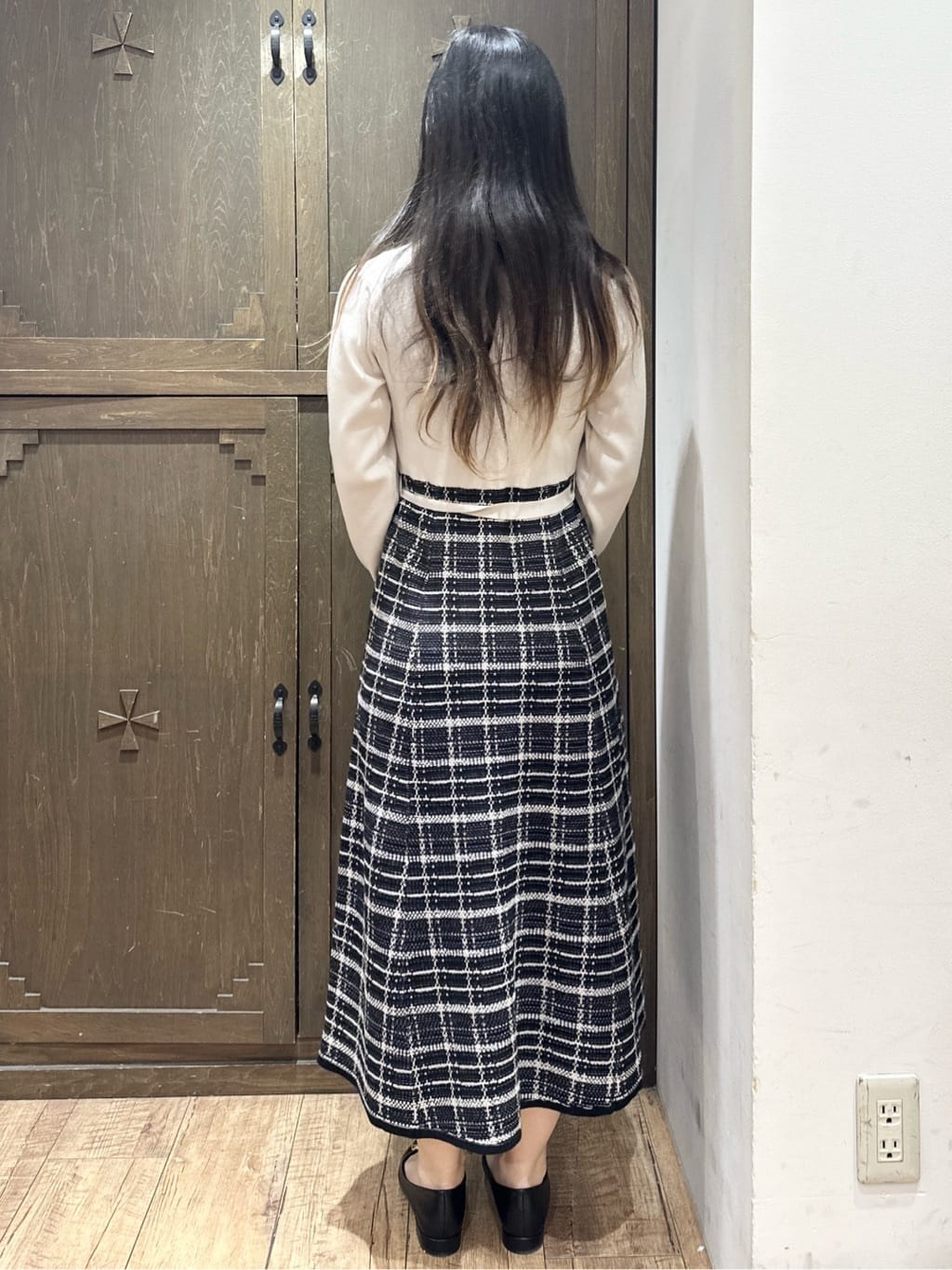 kanaさんの「index｜チェックラメジャカードニットワンピース」を使ったコーディネート