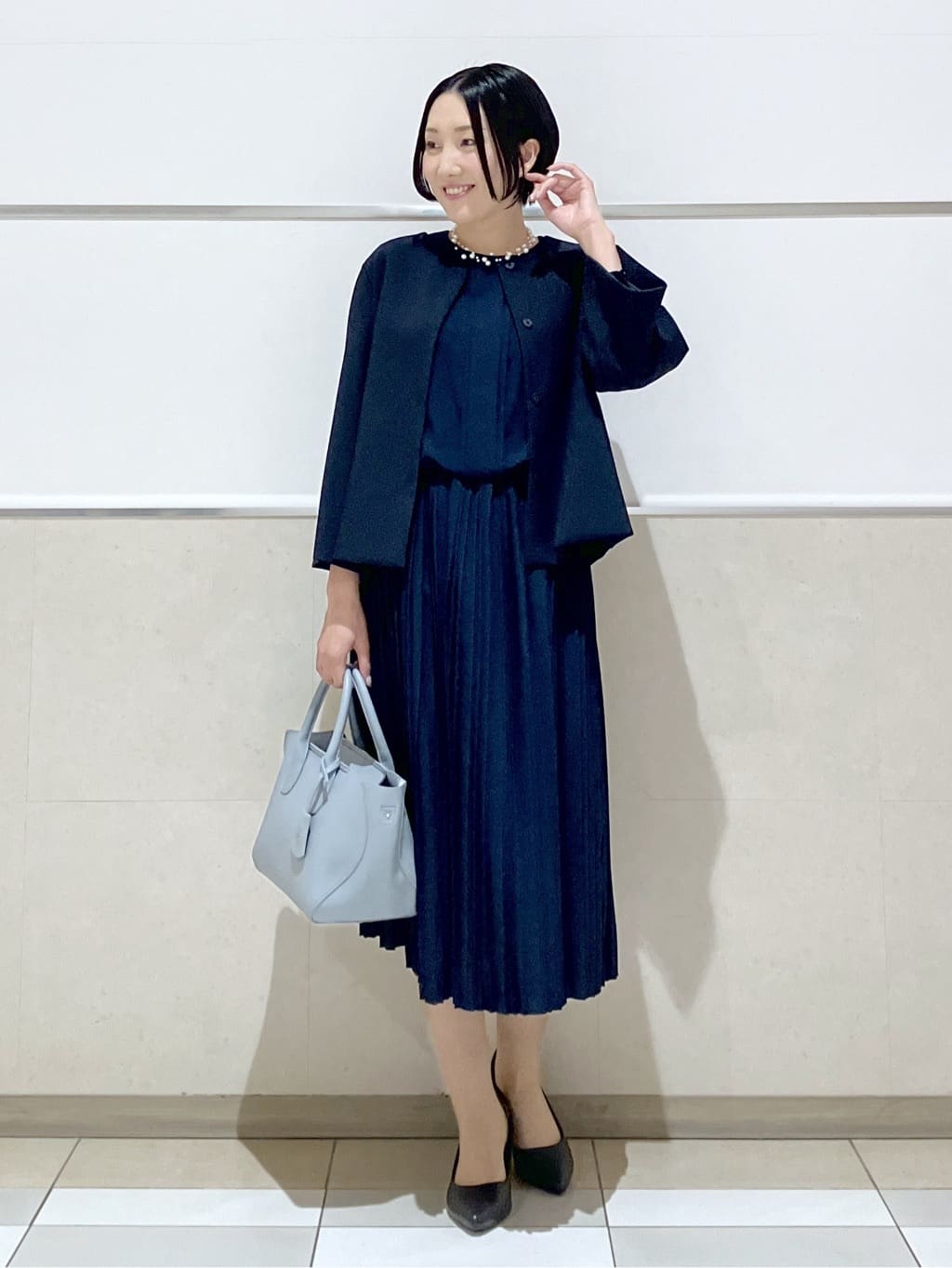 eriko さんの「Dessin｜ジョーゼットワンピース」を使ったコーディネート
