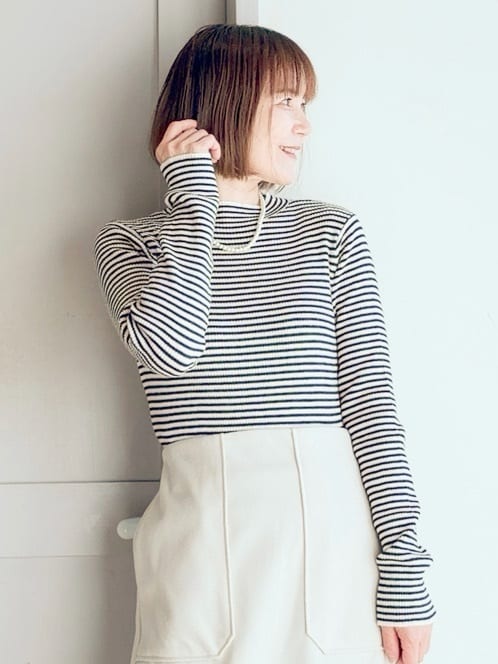 yamakoさんの「grove｜起毛ジャカードナロースカート」を使ったコーディネート