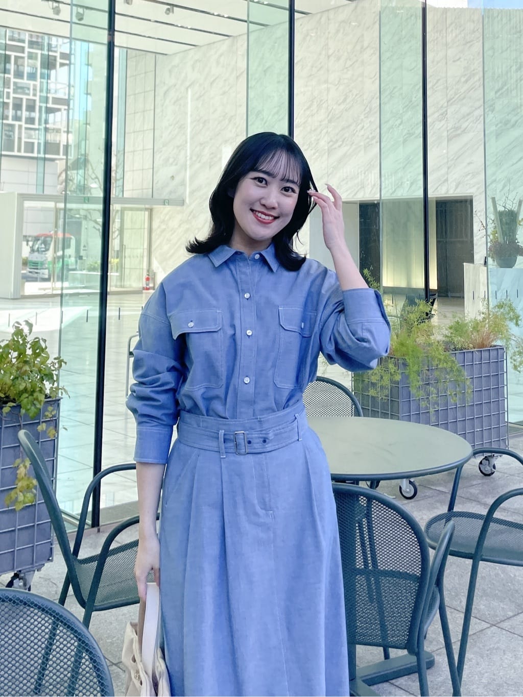 yukariさんの「Reflect｜【羽織にも◎】ダンガリーシャツ」を使ったコーディネート