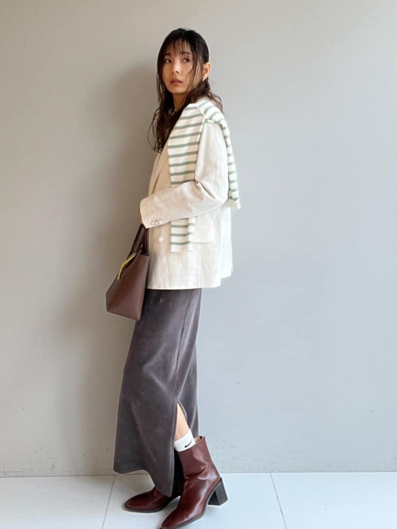 misaさんの「DRESSTERIOR｜【セットアップ可】リネンブレンドダブルブレストジャケット」を使ったコーディネート