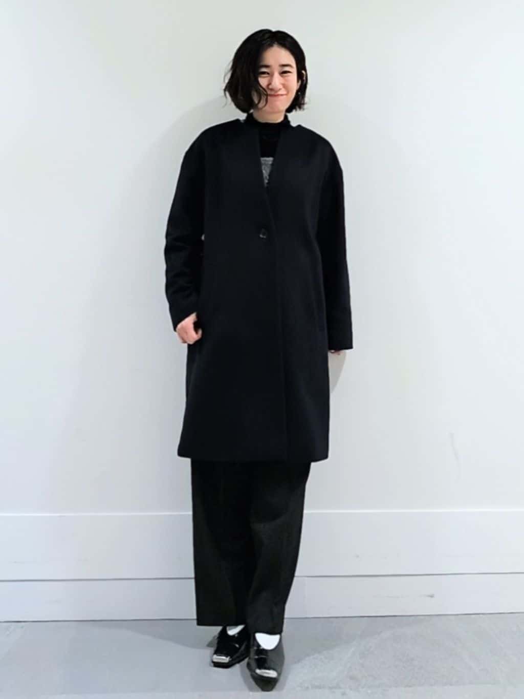 ミズタさんの「UNTITLED｜【ハイネック/レイヤード/重ね着におすすめ】トリコットベロア シアーインナー」を使ったコーディネート