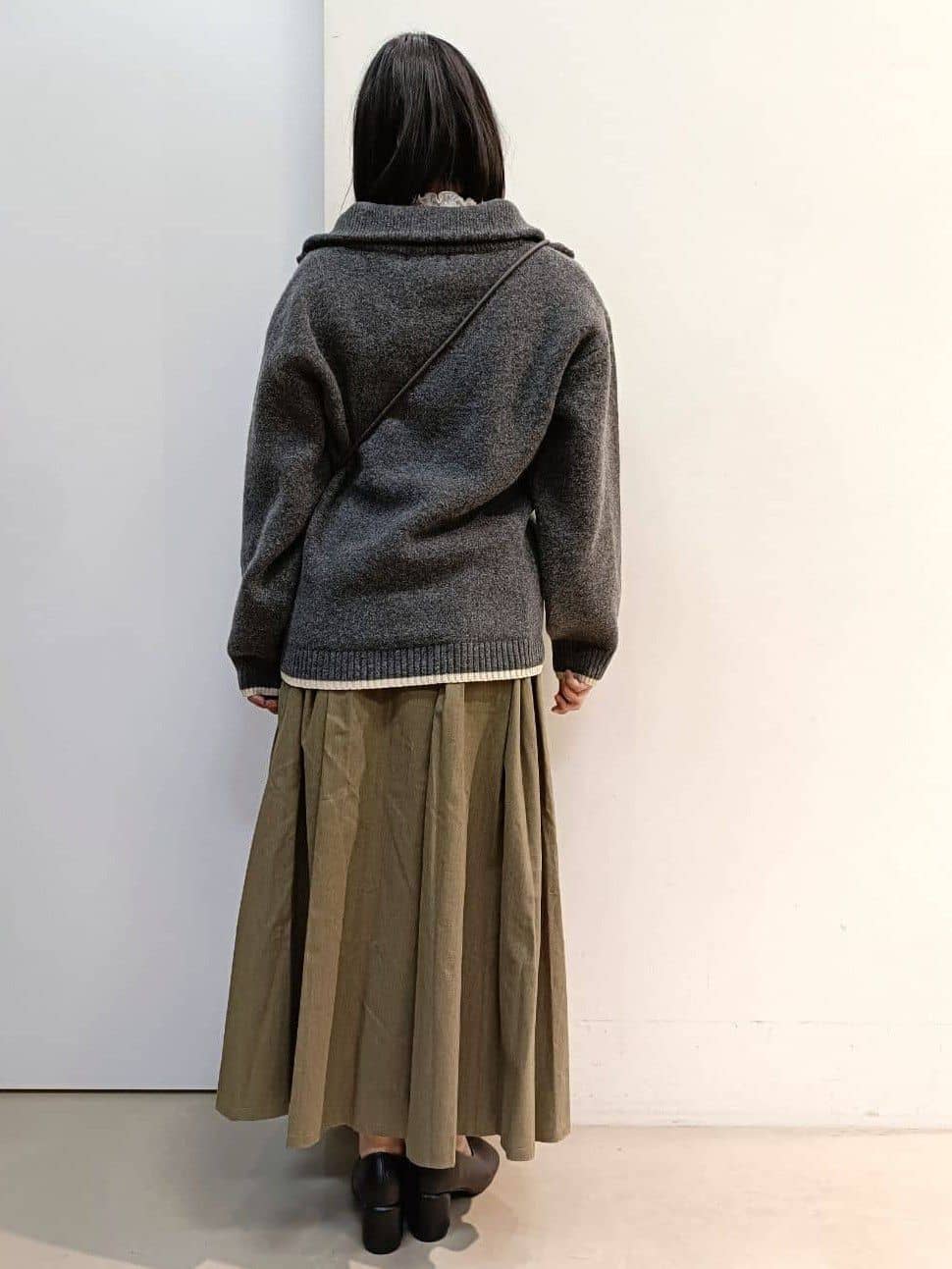 あんさんの「THE SHOP TK｜【洗える】ほど良くラフで女性らしい ハーフZIPニット」を使ったコーディネート