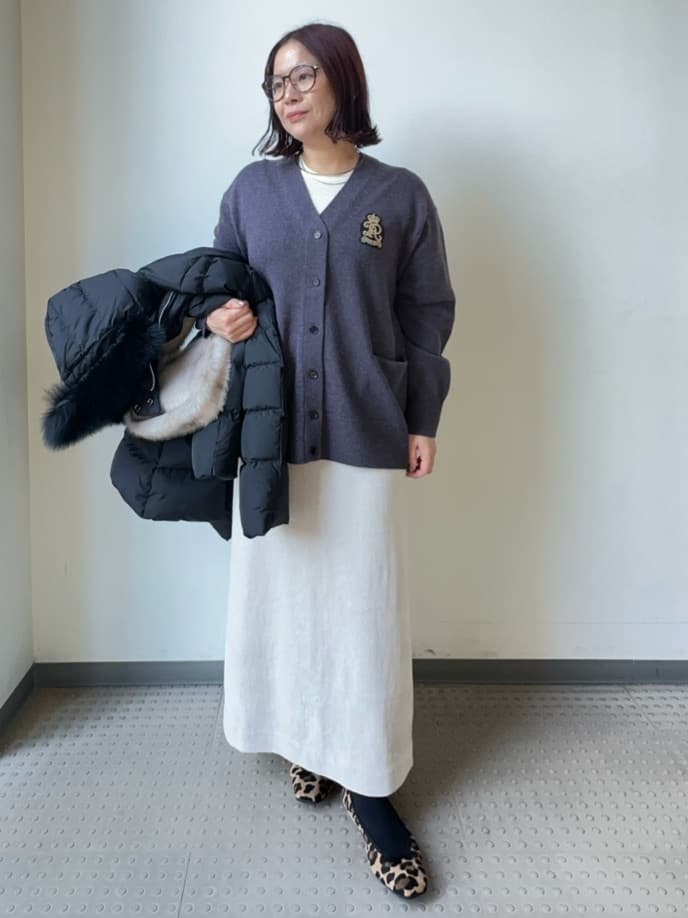 Asamiさんの「DRESSTERIOR｜レタードニットカーディガン」を使ったコーディネート