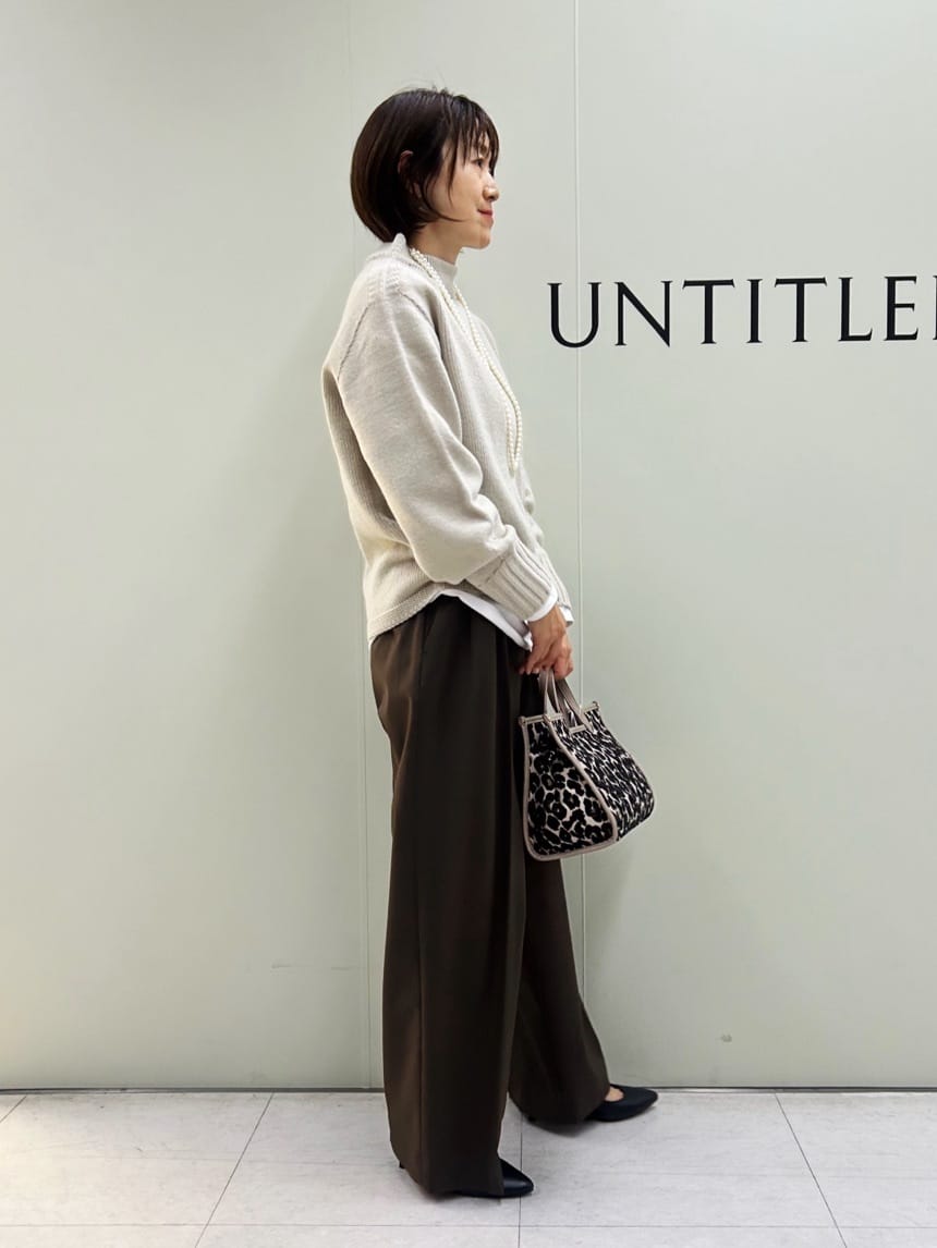 Mikiさんの「UNTITLED｜【洗える/レイヤードTシャツ】ラウンドテールジャージプルオーバー」を使ったコーディネート