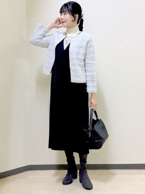  beni_gingerさんの「Reflect｜【お食事会やお出かけに◎】ふんわりジャカード編みカーディガン」を使ったコーディネート