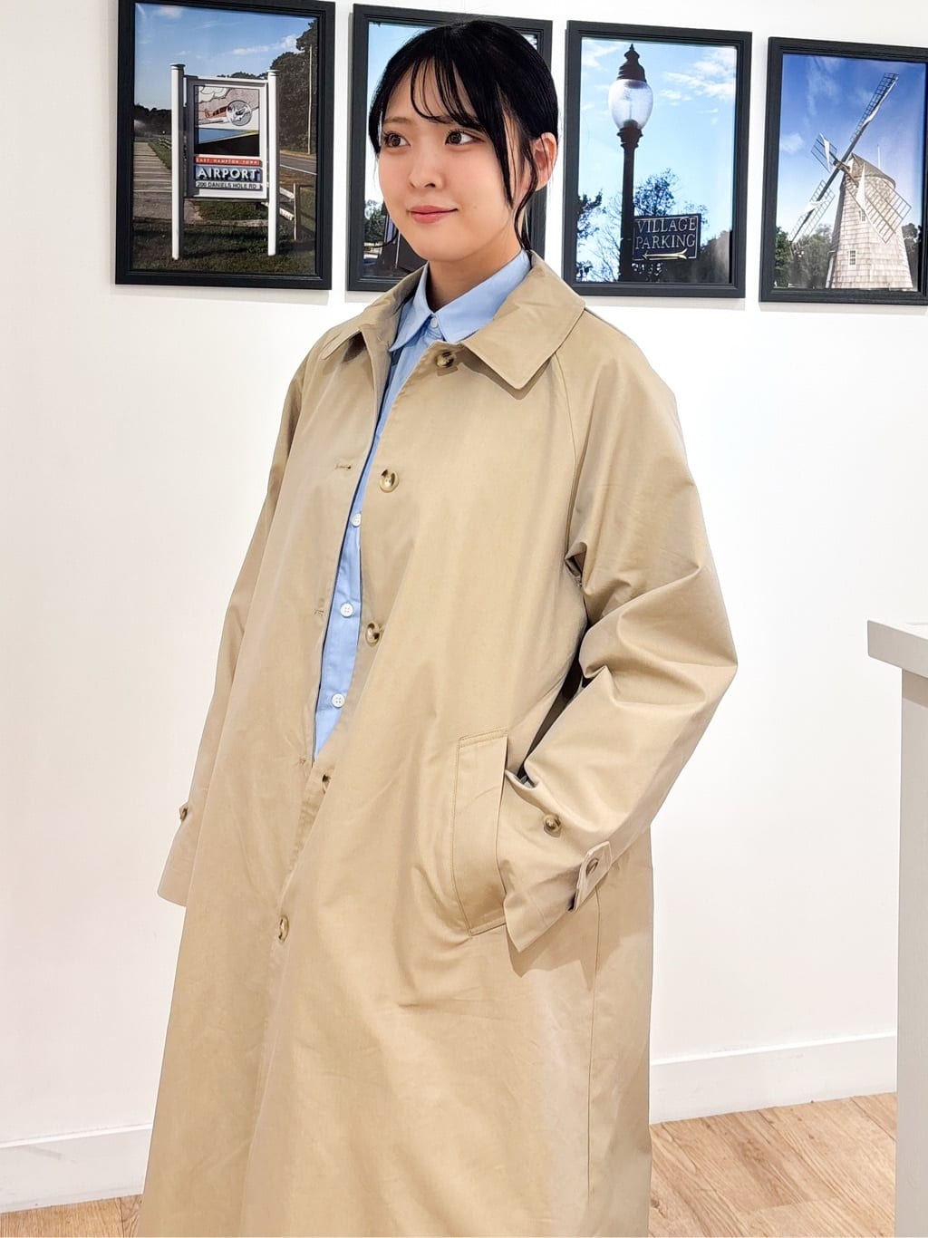 Ririkaさんの「Dessin｜【ユニセックス】シャンブレートレンチコート」を使ったコーディネート