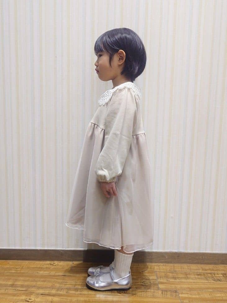 Yuiさんの「SHOO･LA･RUE｜【110-140cm/プチセレ】チュールドッキングワンピース」を使ったコーディネート