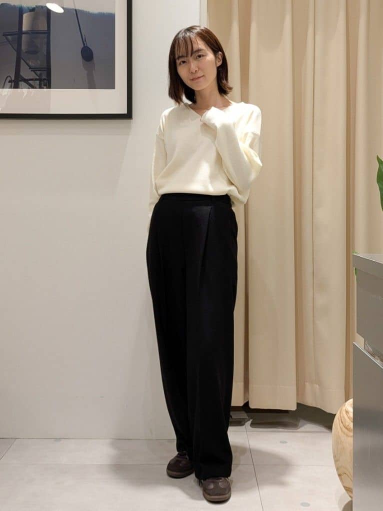 なめさんの「THE SHOP TK｜纏うだけで大人上品 シャギーチェスターハーフコート」を使ったコーディネート