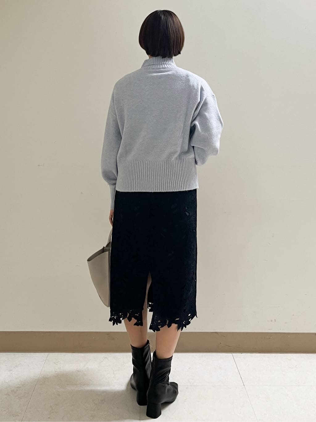 あかねさんの「OPAQUE.CLIP｜選べる2丈 ハイネックカラーミックスラメニット【洗濯機OK】」を使ったコーディネート
