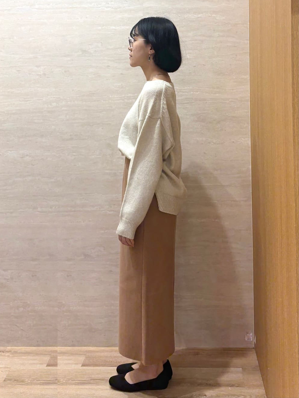 JIMAさんの「OPAQUE.CLIP｜リラクシークルーネックニット【洗濯機OK】」を使ったコーディネート