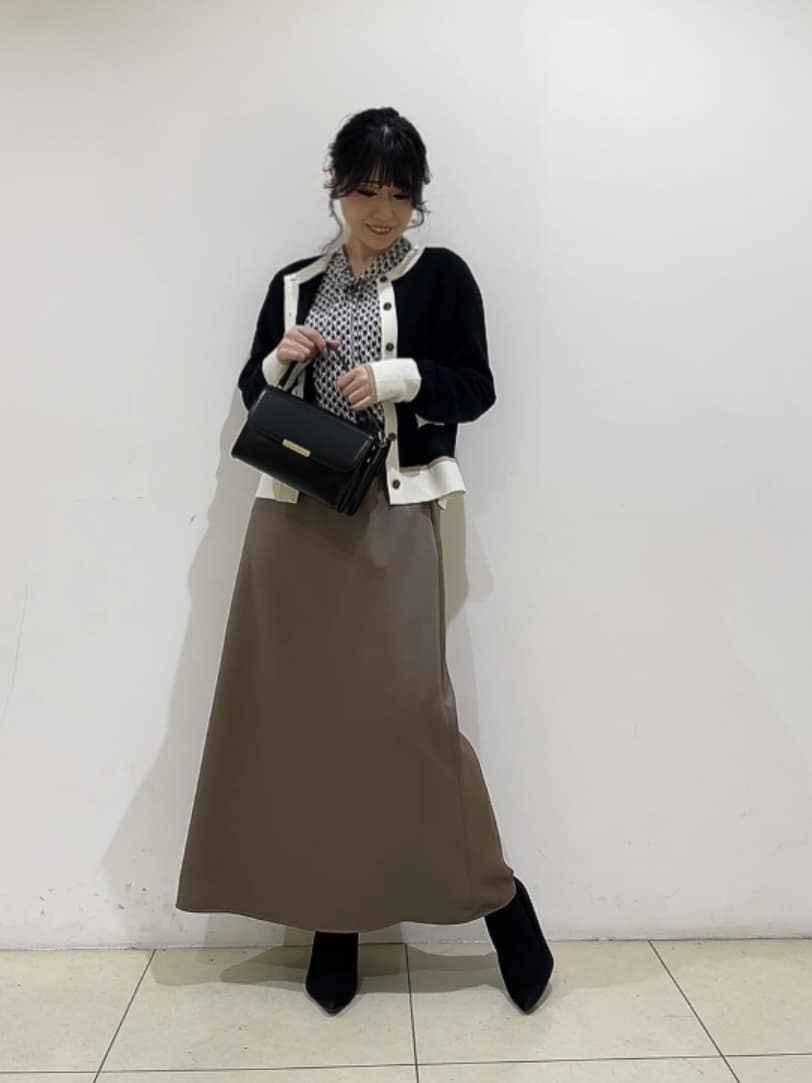 watanabeさんの「UNTITLED｜【アンサンブル可/ジャケット風】ウールミラノリブカーディガン」を使ったコーディネート