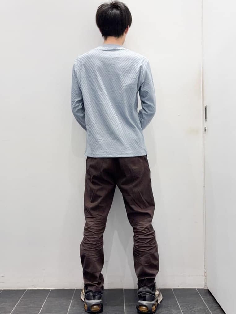 ちびちゃんさんの「THE SHOP TK｜【長く愛せる、定番ロンT】リンクスジャカード長袖Tシャツ」を使ったコーディネート