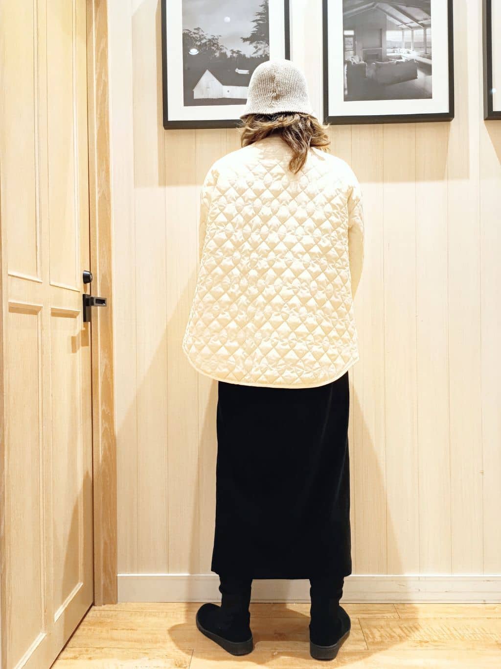 S☆mama さんの「SHOO･LA･RUE｜【洗濯機可/S-LL/撥水】ゴールドパーツで上品に 大人が着たい ノーカラーキルトジャケット」を使ったコーディネート