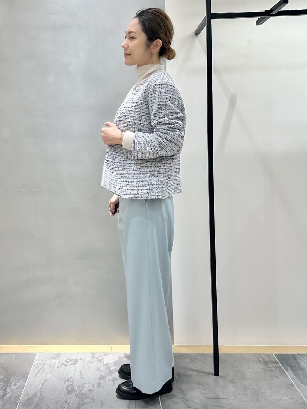 MAIさんの「INDIVI｜【セレモニー／洗える】ミックスツイードライトジャケット」を使ったコーディネート