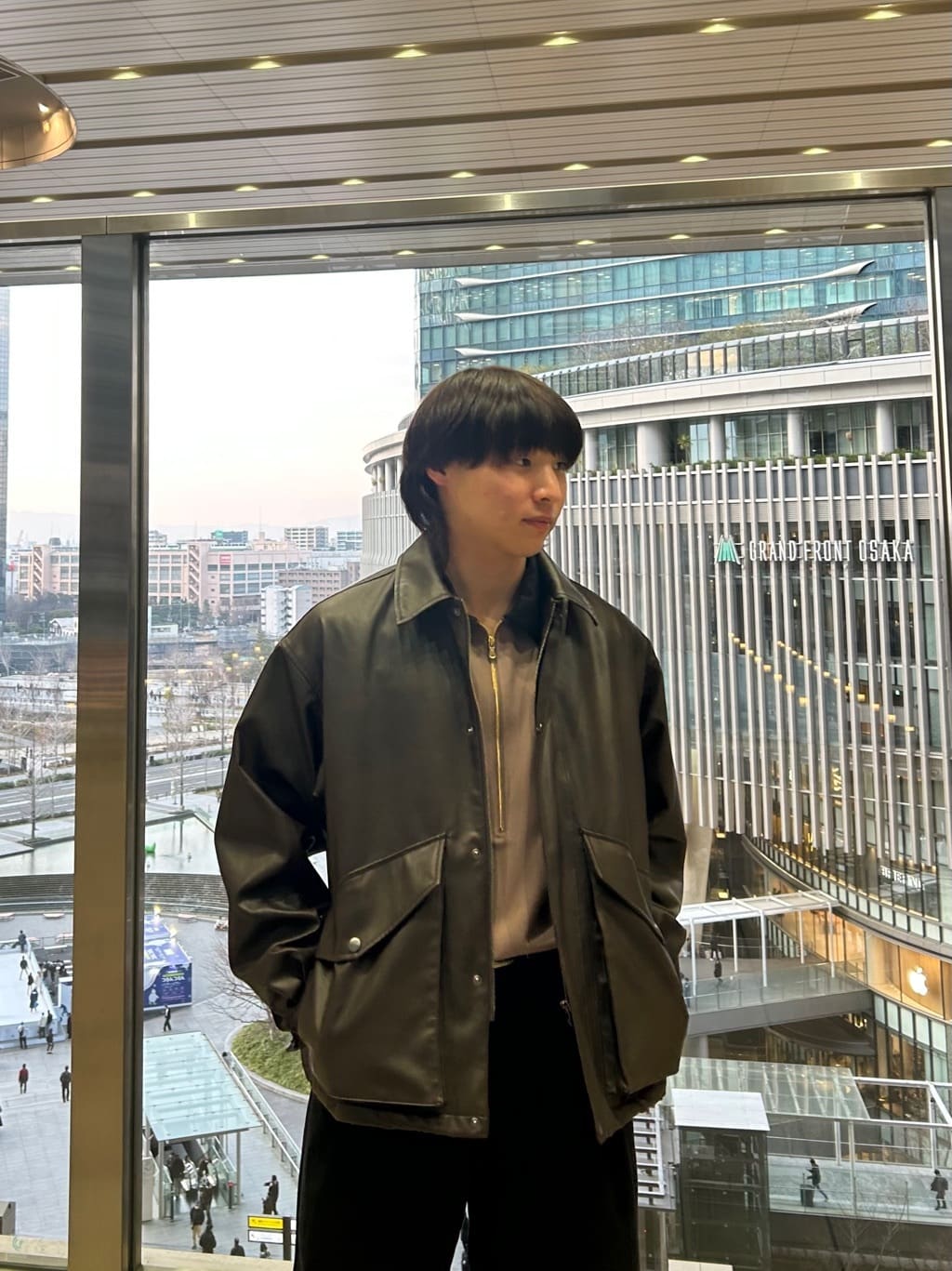 しげちゃんさんの「tk.TAKEO KIKUCHI｜シンセティックレザーフライトジャケット」を使ったコーディネート