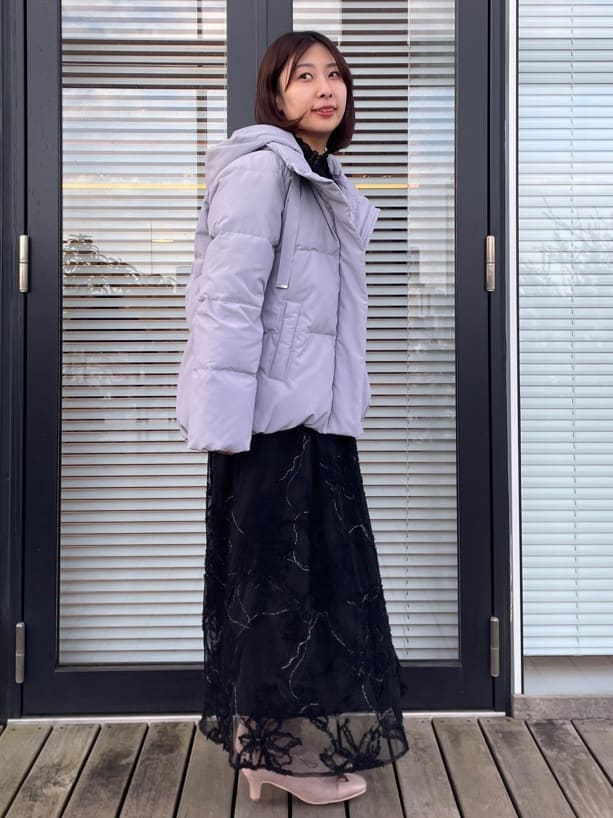 abeさんの「Couture brooch｜【冬の名品・撥水】愛されダウン」を使ったコーディネート