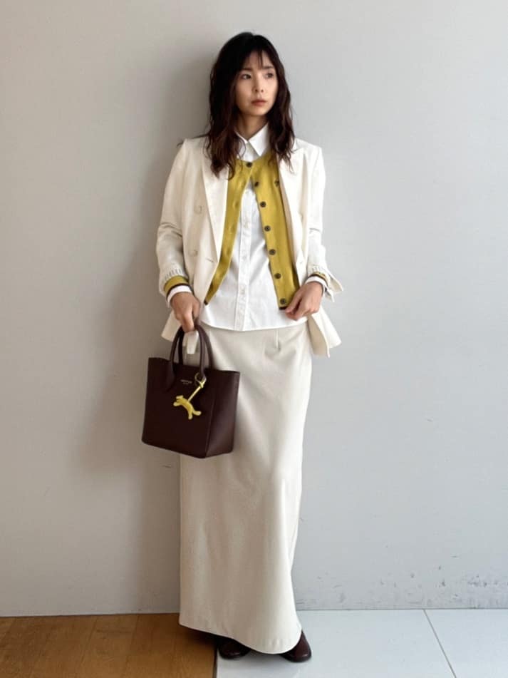 misaさんの「DRESSTERIOR｜【セットアップ可】リネンブレンドダブルブレストジャケット」を使ったコーディネート