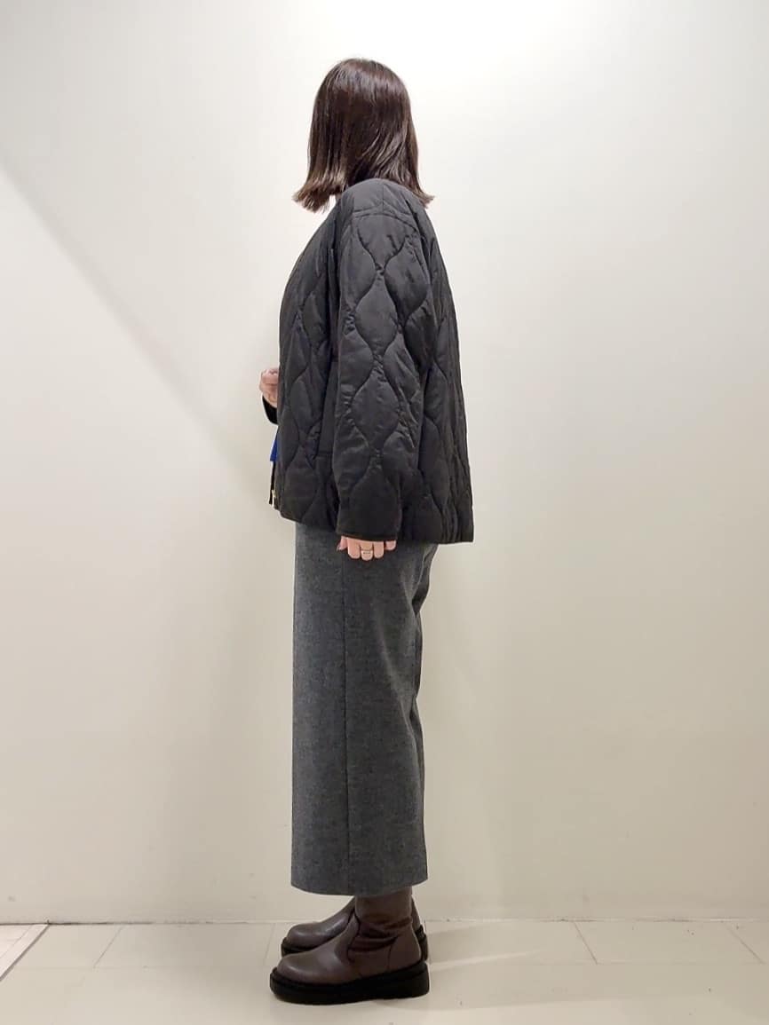 YUIさんの「UNTITLED｜【アンサンブル可/洗える】シルクウールカシミヤ ドルマンスリーブニット」を使ったコーディネート
