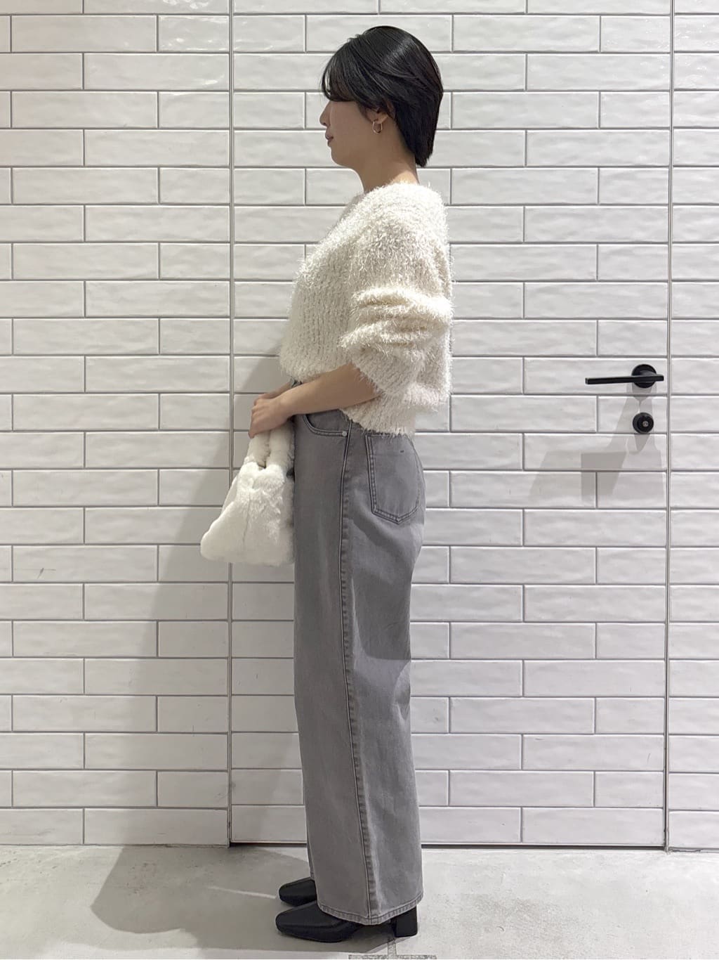 ayumiさんの「OPAQUE.CLIP｜シャギーラメニット【洗濯機OK】」を使ったコーディネート