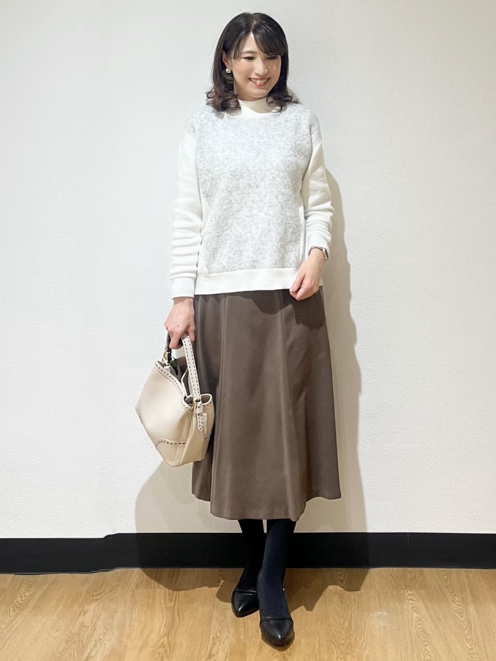 ayaさんの「Reflect｜アーガイル柄ハイネックニット」を使ったコーディネート