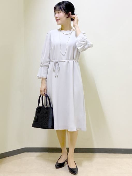  beni_gingerさんの「Reflect｜【SS-4Lサイズ／付属リボン】スリーブデザインジョーゼットワンピース」を使ったコーディネート