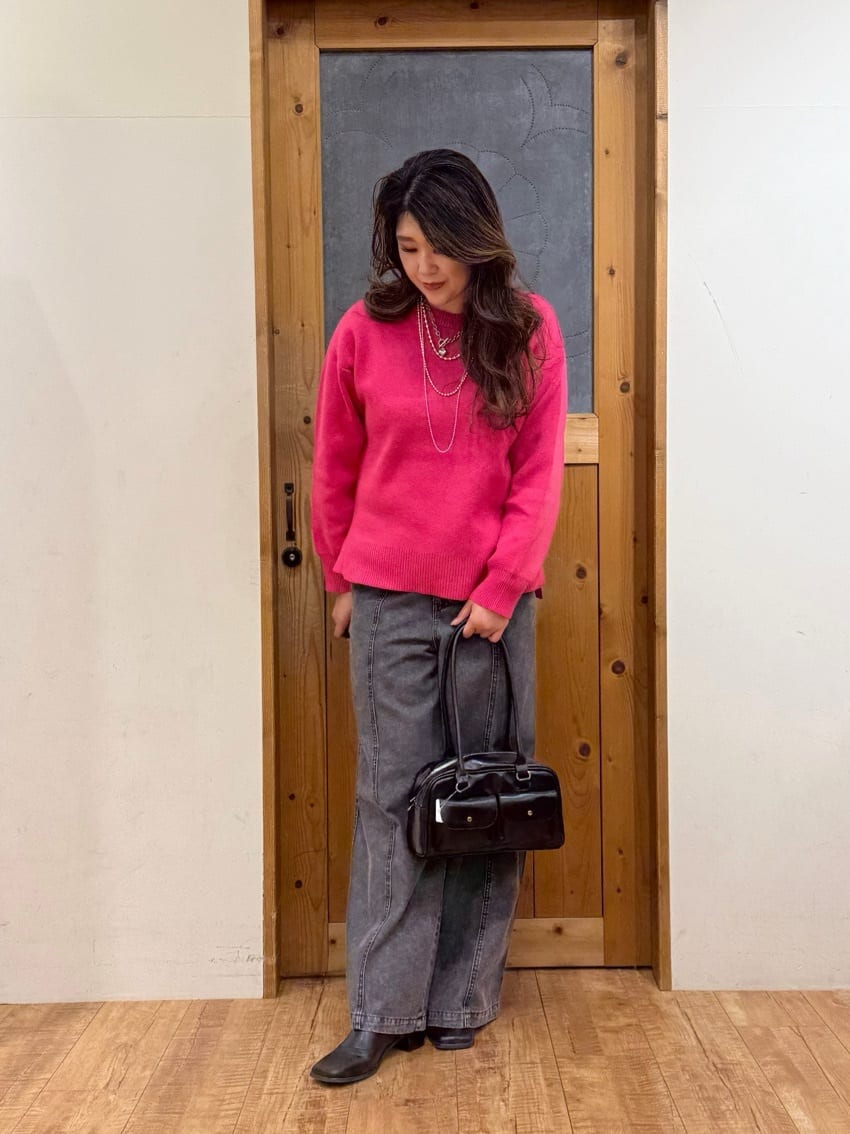 Ayana.さんの「SHOO･LA･RUE｜【S-LL/洗濯機可/体型カバー】大人世代も取り入れやすい スウェットライクニット」を使ったコーディネート