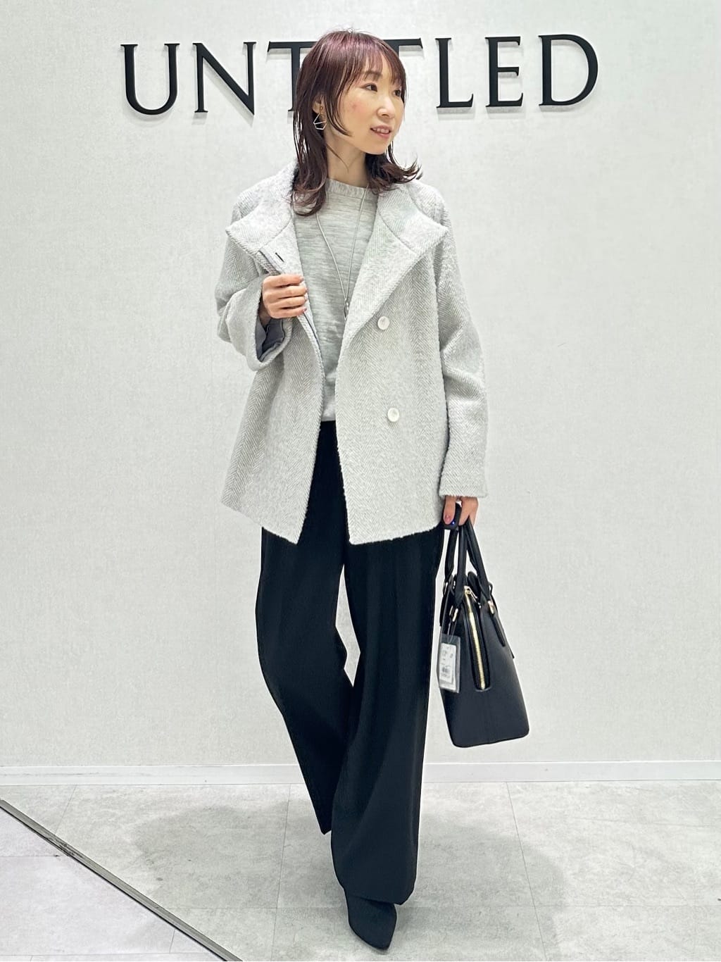 Miwaさんの「UNTITLED｜【アンサンブル可/洗える】シルクウールカシミヤ ドルマンスリーブニット」を使ったコーディネート
