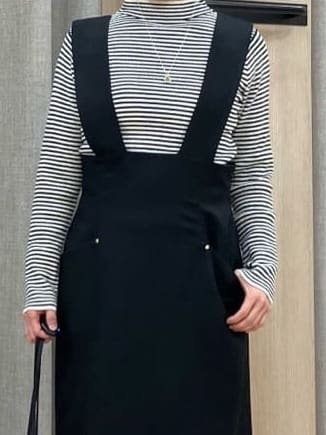 Keiさんの「grove｜【ウエストゴム】美シルエットなハイウエストサス付きスカート」を使ったコーディネート