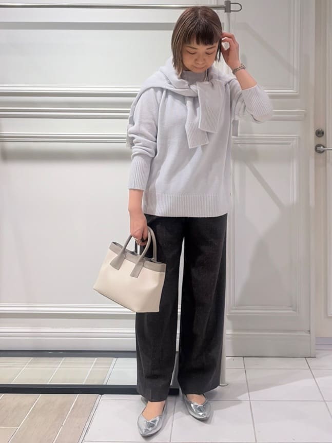 AKKOさんの「UNTITLED｜【8色展開/洗える】ウールカシミヤ ハイネックニット」を使ったコーディネート