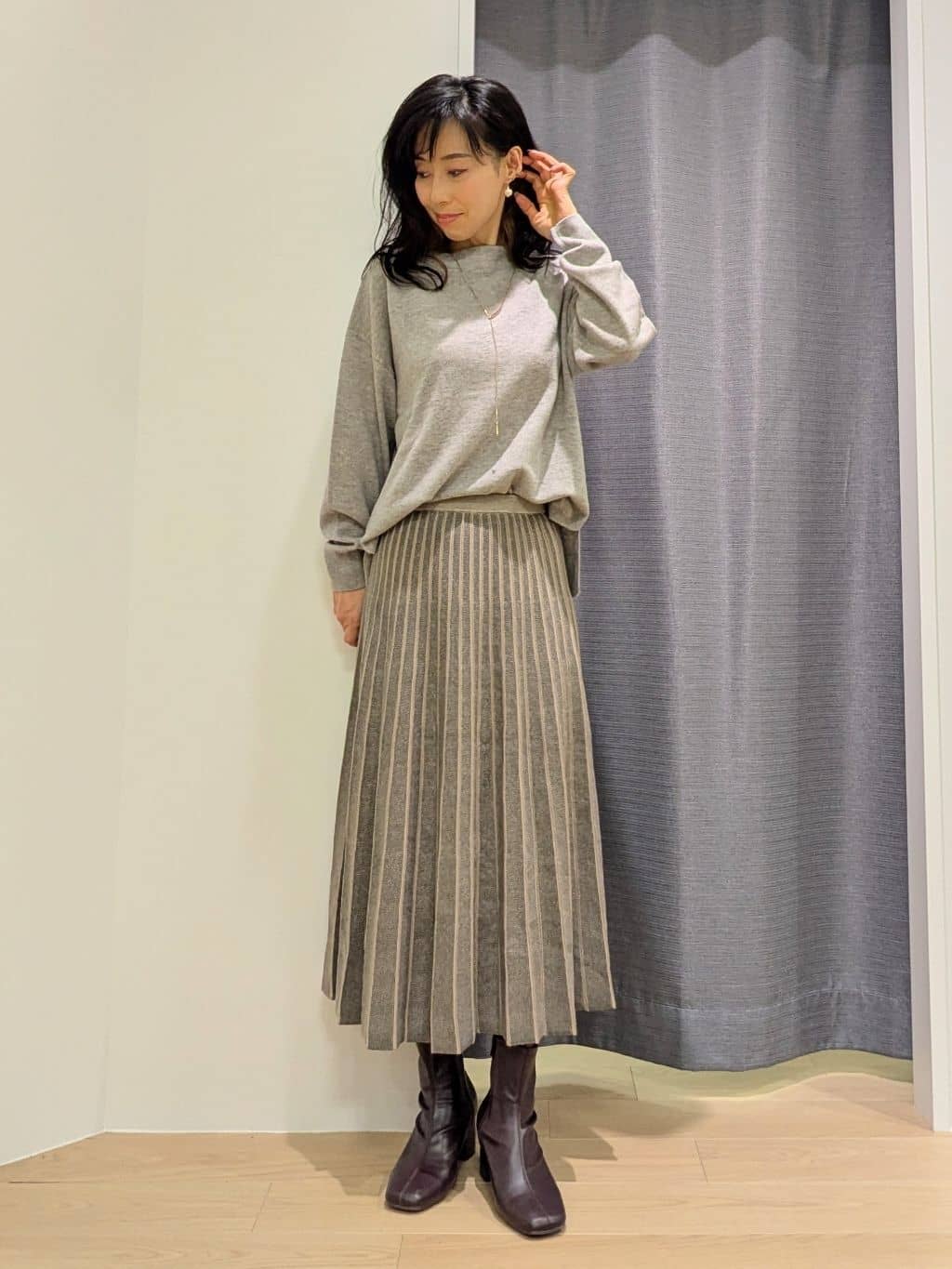 miiさんの「INDIVI｜【A4サイズ対応】ワンショルダートートバッグ」を使ったコーディネート