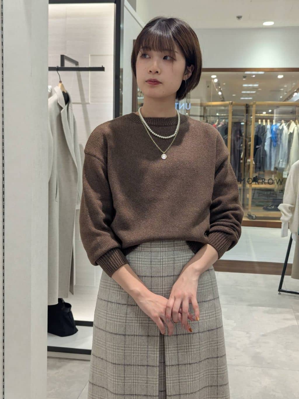 nonoさんの「UNTITLED｜【軽アウター/ミドル丈】ウールニットコーディガン」を使ったコーディネート