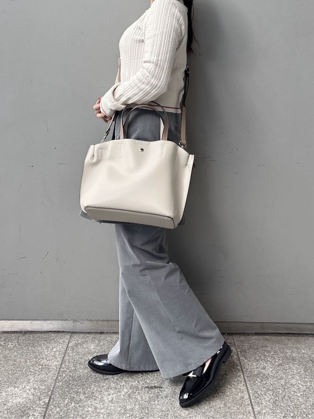 まっきーさんの「ESPERANZA｜肩楽 2WAYミニトートバッグ」を使ったコーディネート