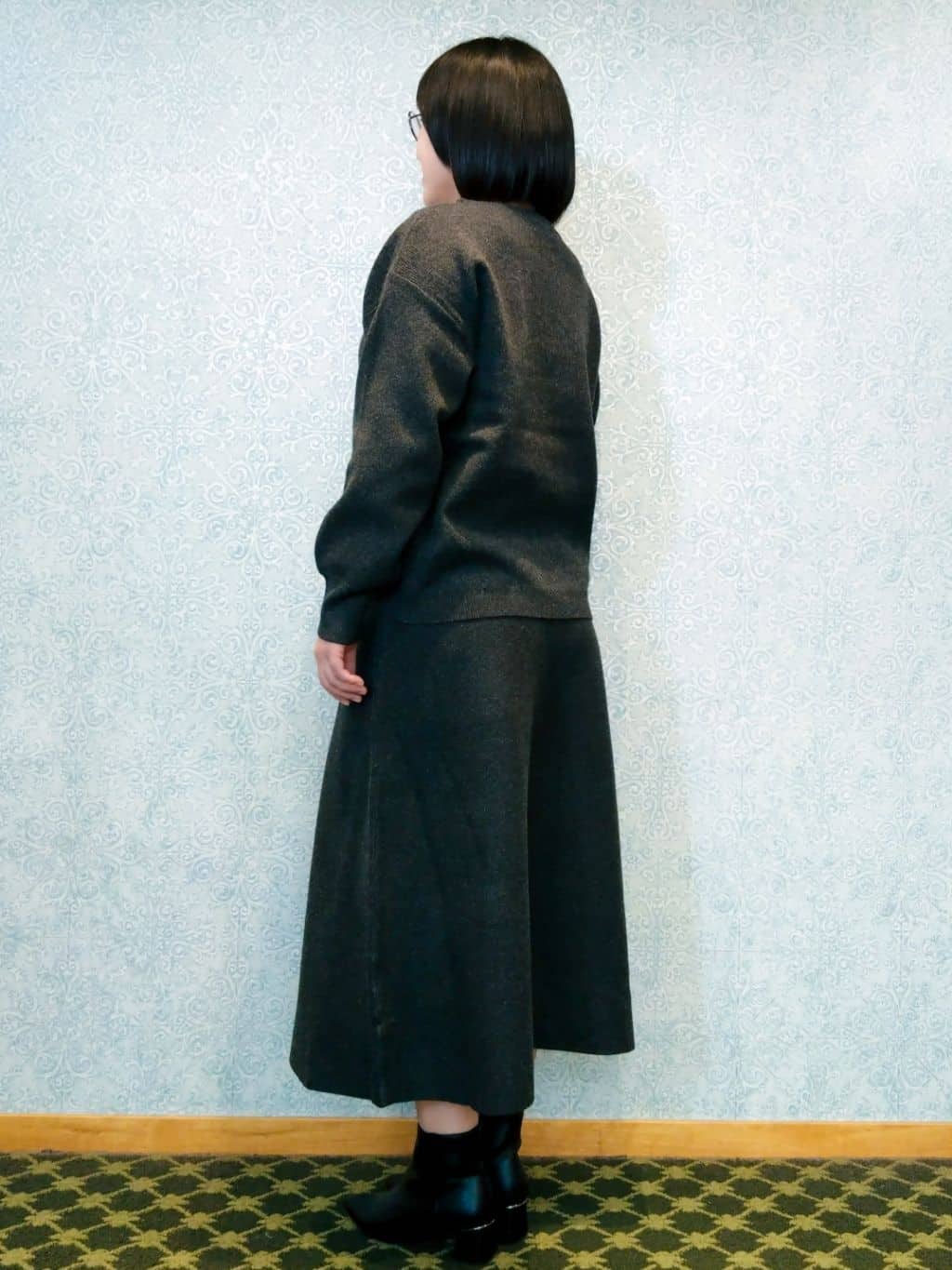 みいさんの「index｜サイド編地切替ニットトップス／セットアップ対応【洗濯機OK】」を使ったコーディネート