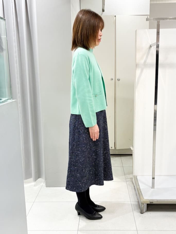 たみちゃんさんの「Reflect｜【選べる5色／アンサンブル可】クルーネックカーディガン」を使ったコーディネート