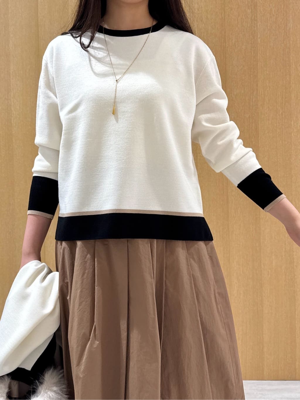 nanaさんの「UNTITLED｜【アンサンブル可/洗える】ウールミラノリブニット」を使ったコーディネート