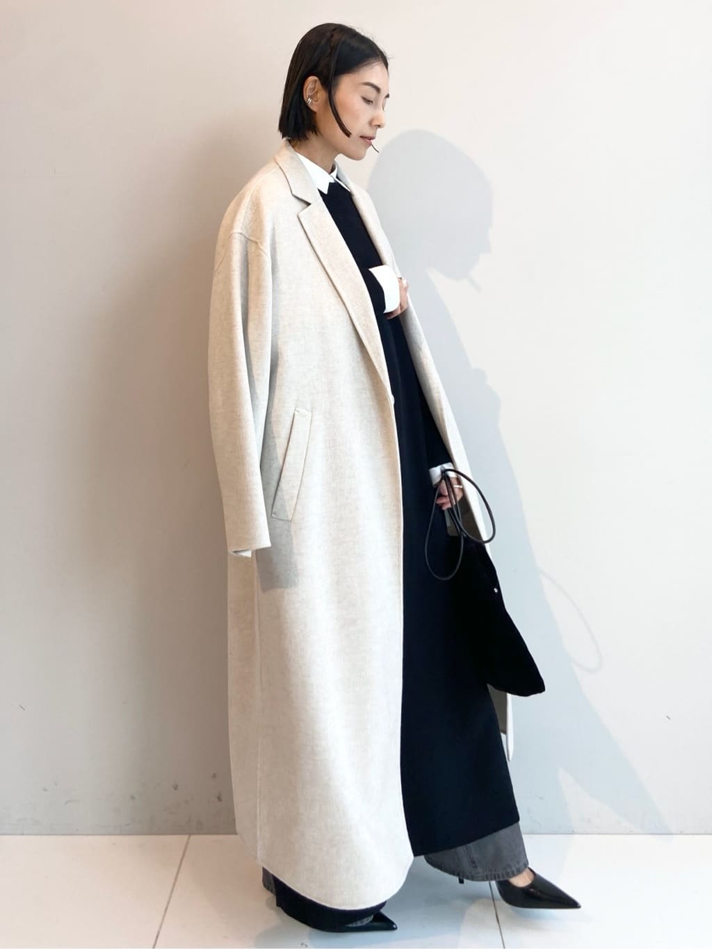 AYAさんの「UNTITLED｜【ロング丈/軽やか】テーラード　リバーコート」を使ったコーディネート