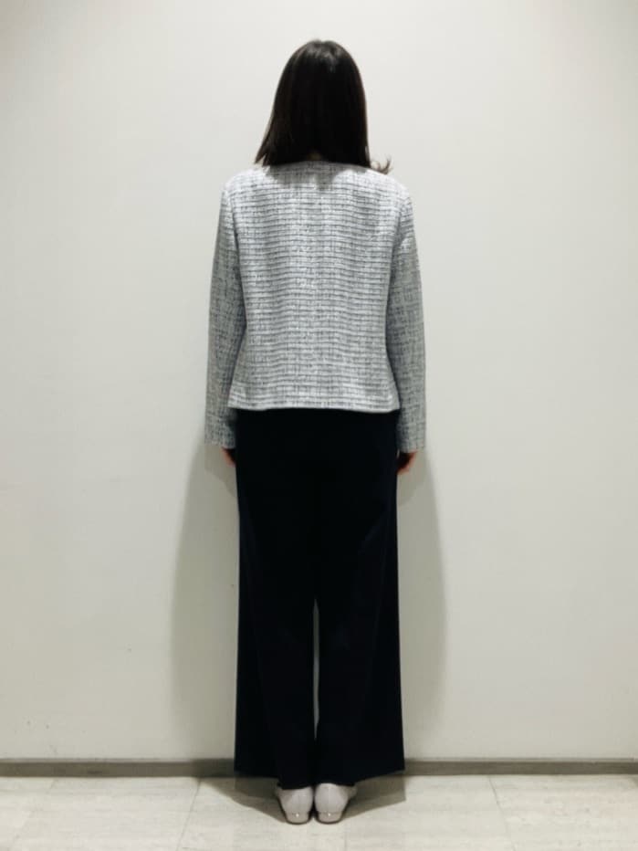 fujiさんの「INDIVI｜【セレモニー／洗える】ミックスツイードライトジャケット」を使ったコーディネート