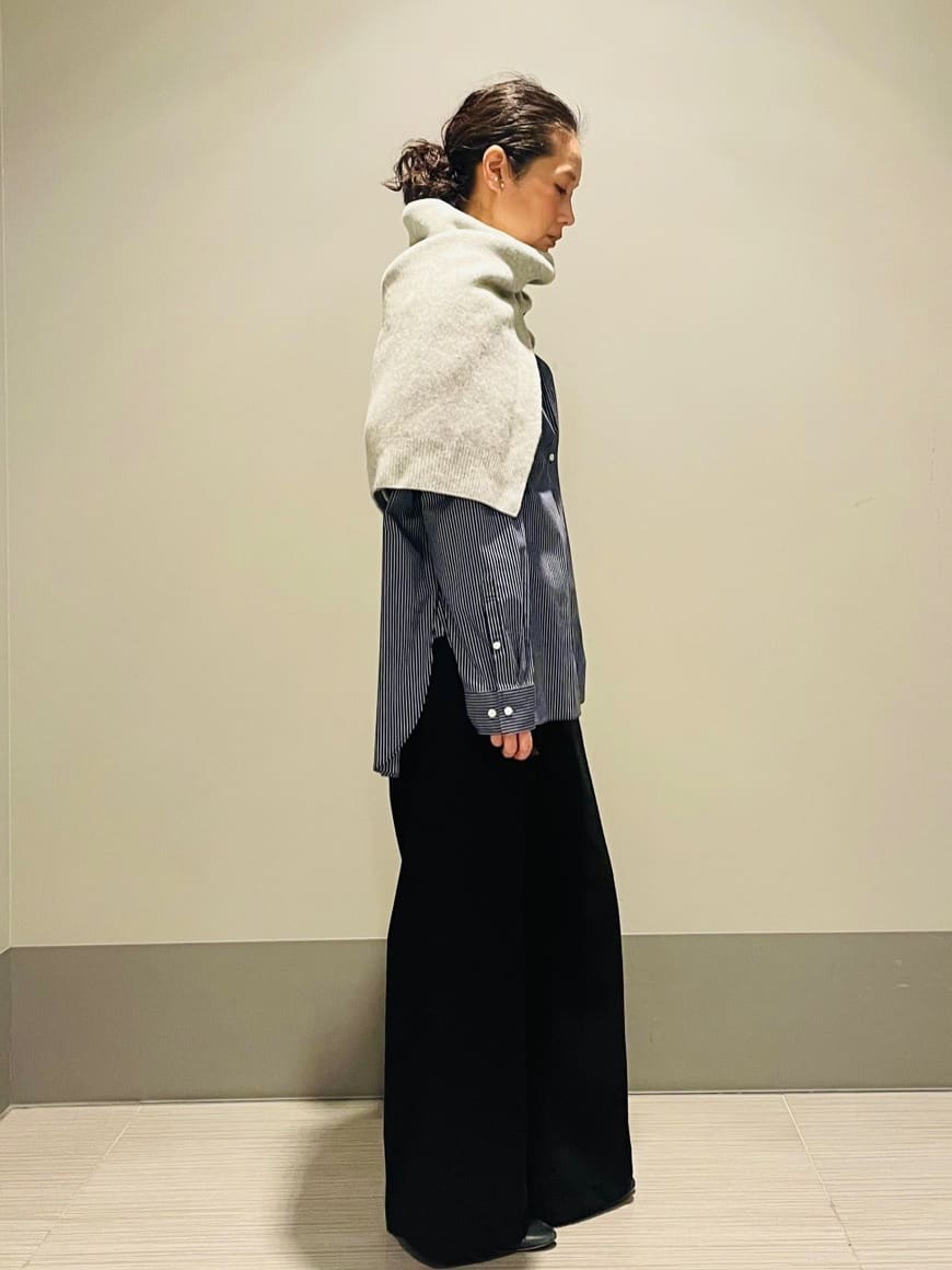 Annさんの「DRESSTERIOR｜◆【通勤/着映え/ウォッシャブル】オーバーシルエット クレリックシャツ」を使ったコーディネート